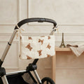 Anna-Kaci Teddy Bear Cream Gauze Stroller Caddy/Organizer Bag