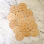 Blossom + Pear 14 Wooden Month + Milestones Photo Prop Set