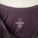 Nuuds Elevate Scoop Crop Top Tank Top in Eggplant | M