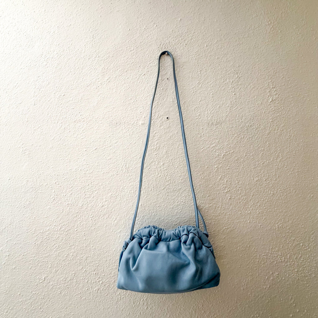 Mansur Gavriel Mini Cloud Clutch 100% Italian Lambskin Leather Purse | Cornflower Blue
