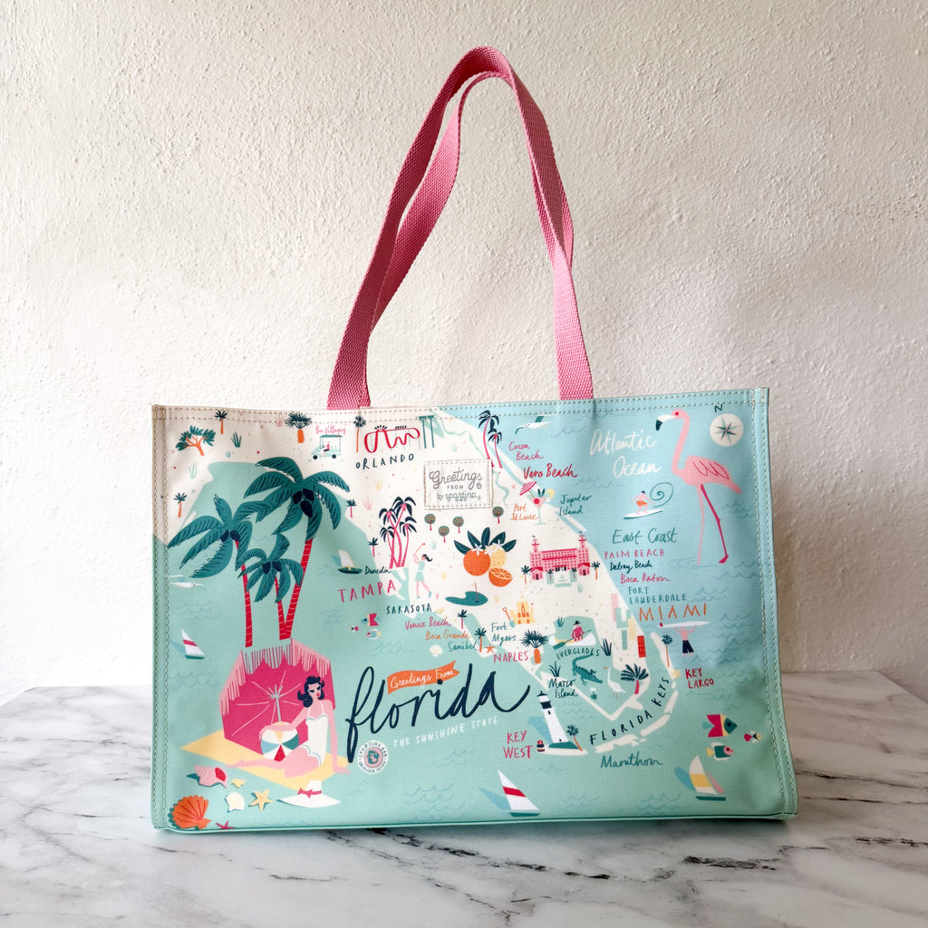 Spartina 449 Greetings From Florida Market Tote Bag