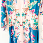 Boden 100% Silk Angel Sleeve Boatneck Midi/Maxi Dress in Orchid Canopy | 0R