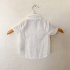 Old Navy White Short Sleeve Oxford Button Down Shirt | 3-6m