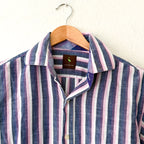 Taylorbyrd 100% Cotton Oversized Purple Striped Button Down Shirt | S