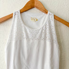 Lilly Pulitzer Luxletic White Eyelet Racerback Exercise Tank | XS