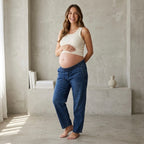 Seraphine Maternity Oslo Under The Bump Drawstring Wide Leg Denim Trousers | 2