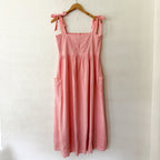 Juliet Dunn London Pink Floral Embroidered Cotton Midi Dress | 1
