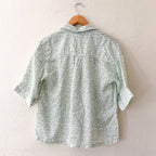 H&M Home Lyocell Mint Floral PJ Top + Ruffle Shorts | XS