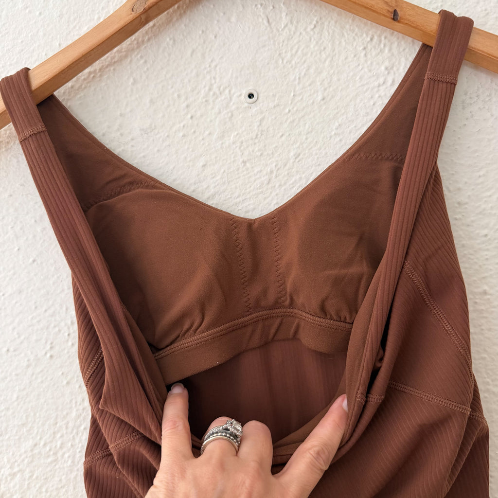 Lululemon Align Ribbed 25" Jumpsuit in Roasted Brown | 2