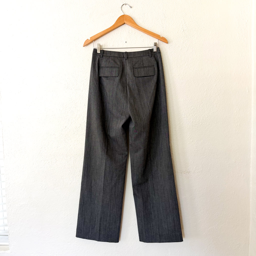 J.Crew Essential Wide-Leg Pant in Grey Italian Studio Wool Blend | 0