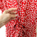 Abercrombie & Fitch Red Floral Maxi Dress | S
