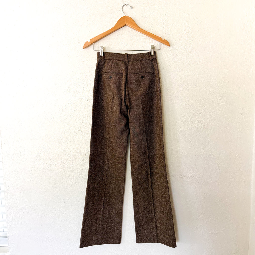 & Other Stories Straight Tailored Wool Blend Trouser in Mole Brown | 0