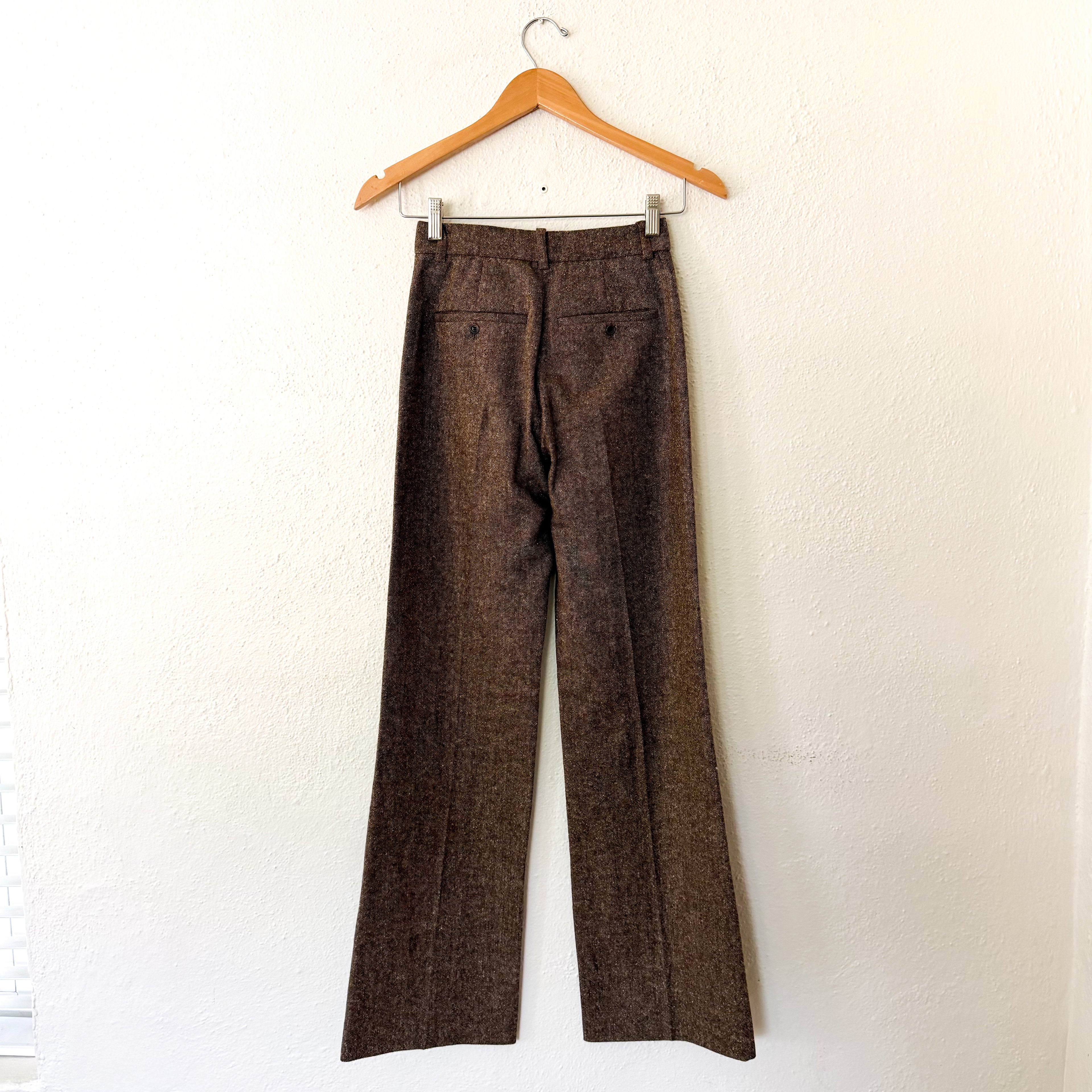 & Other Stories Straight Tailored Wool Blend Trouser in Mole Brown | 0