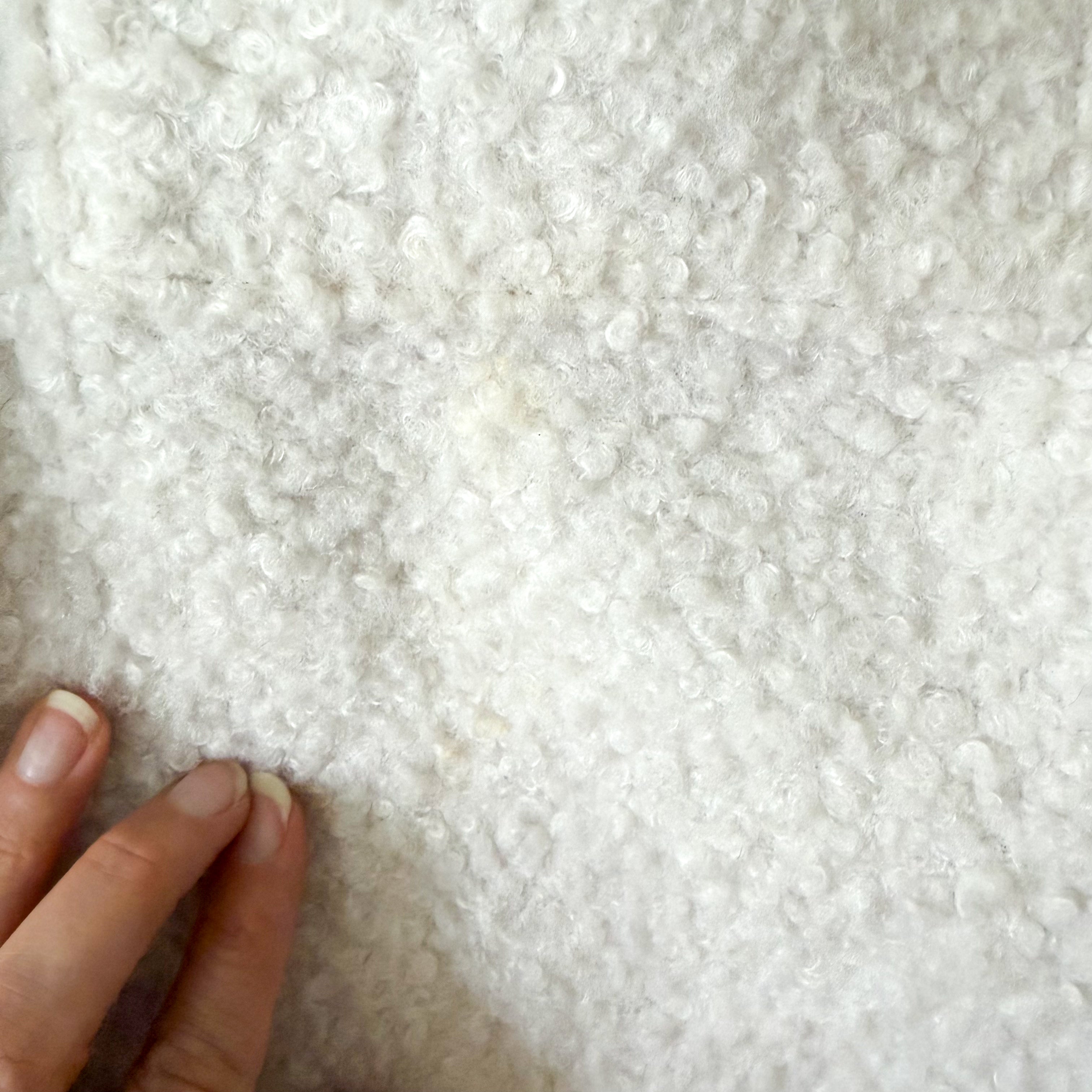H&M Oversized Teddy Sherpa Shacket in Cream | XS