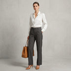J.Crew Essential Wide-Leg Pant in Grey Italian Studio Wool Blend | 0