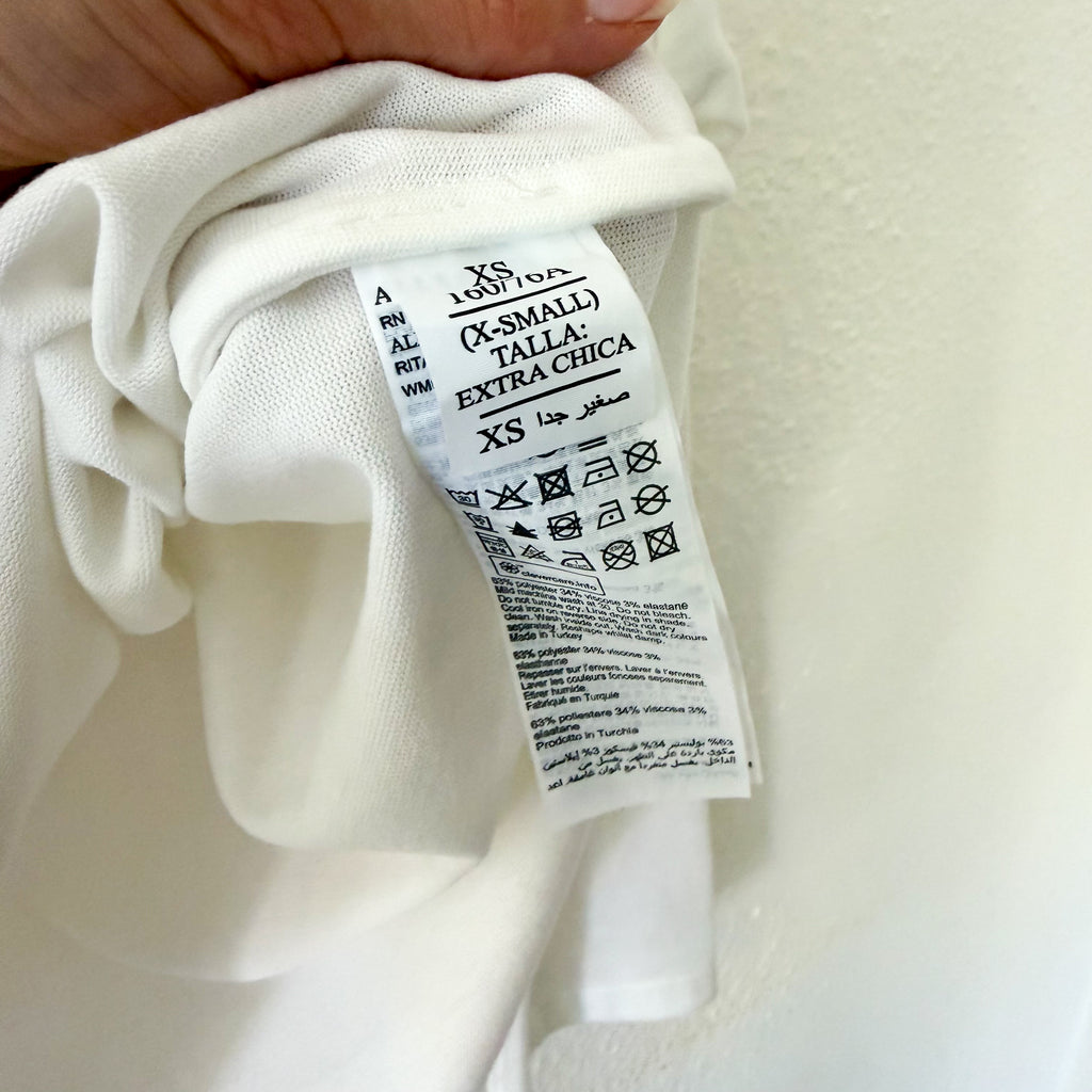 AllSaints Rita Boatneck Long Sleeve Oversize T-Shirt in Cream | XS