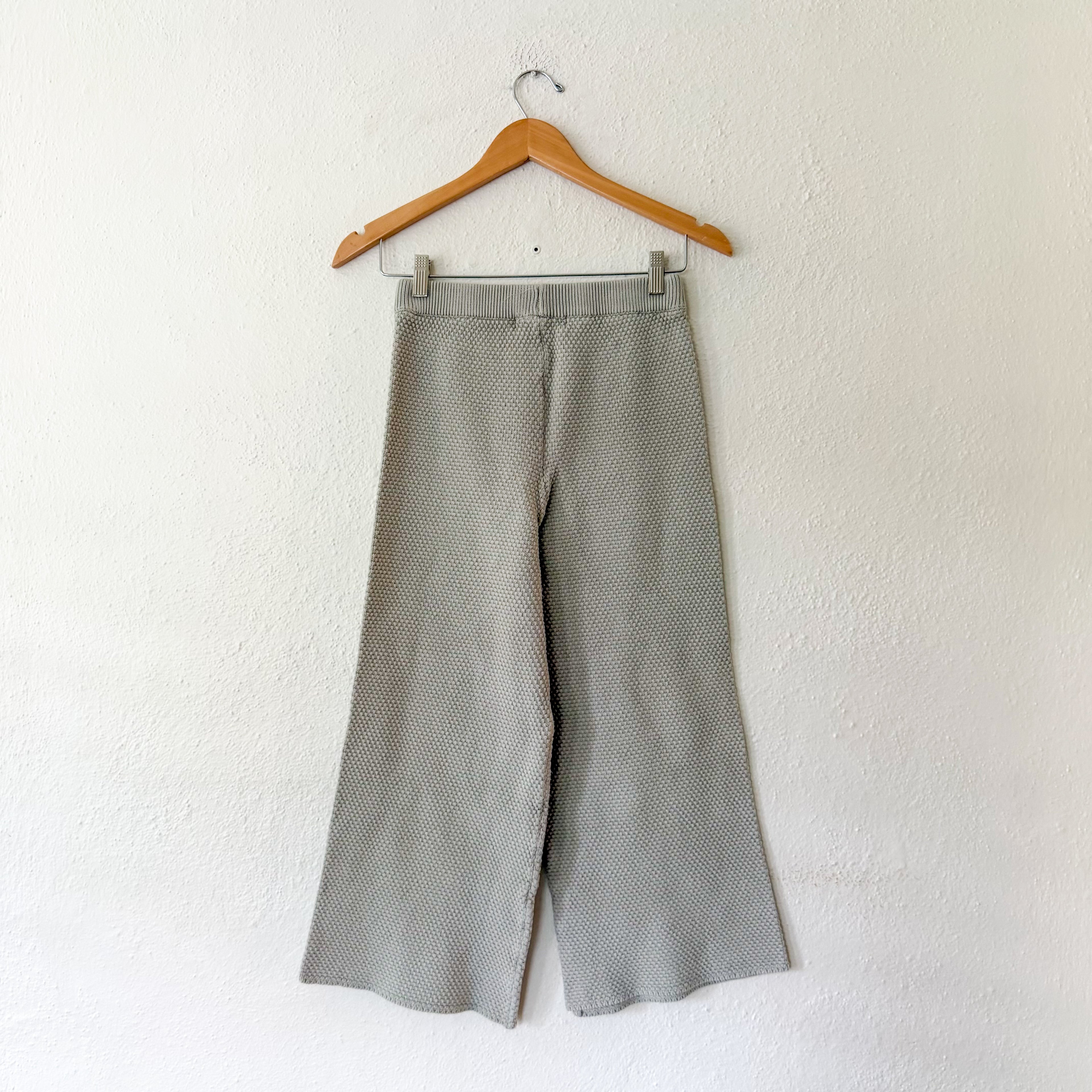 Free People Beach Sage Open Weave Cropped Wide Leg Pants | XS