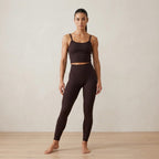 Nuuds Elevate Scoop Crop Top Tank Top in Eggplant | M