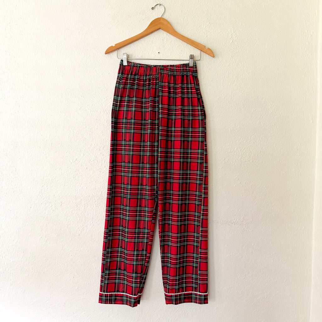 Classic Women's Red Holiday Plaid Pajama Set | S