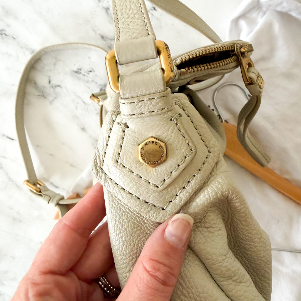 Marc by Marc Jacobs Classic Q Natasha Leather Crossbody Bag in Sage Green