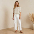 J.Crew '96 Slim Wide-Leg Jean in White Denim | 24P