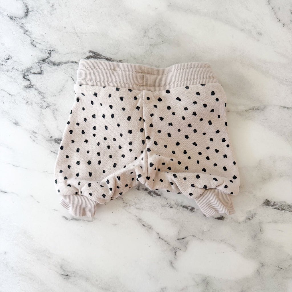 H&M Cream Black Dot Sweatshirt + Sweatshorts Matching Set | Premie