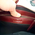 & Other Stories Sleek Leather Shoulder Bag in Burgundy Oxblood