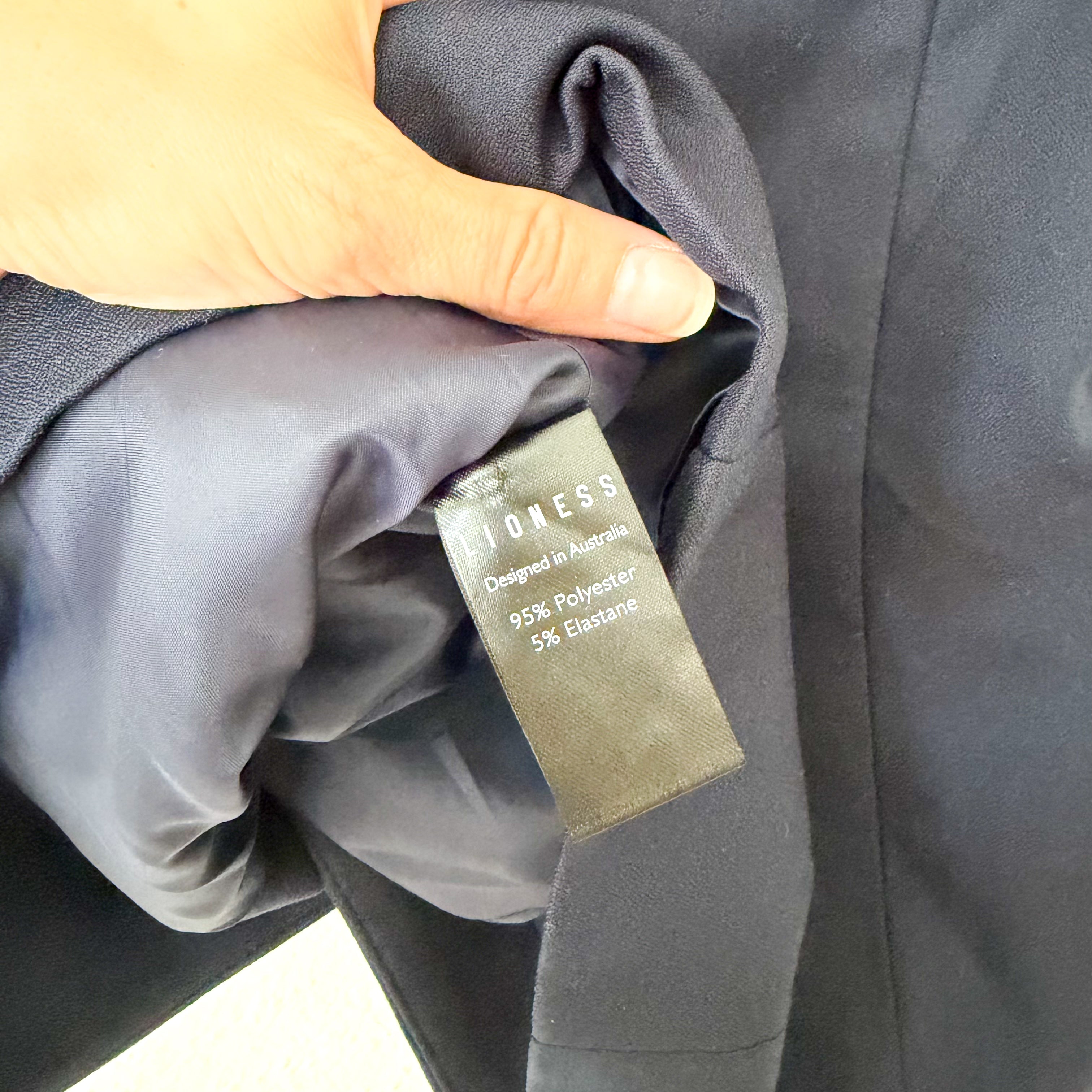 Lioness Navy Blue Double Breasted Blazer Jacket | XS