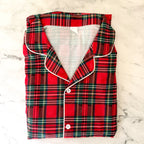 Classic Men's Red Holiday Plaid Pajama Set | M