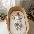 Carter's Cream Whales Long Sleeve 2-Way Zipper Footed Sleeper | 0-3m
