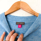 Vince Camuto Dolman Sleeve Crewneck Sweater In Blue Heather | XS