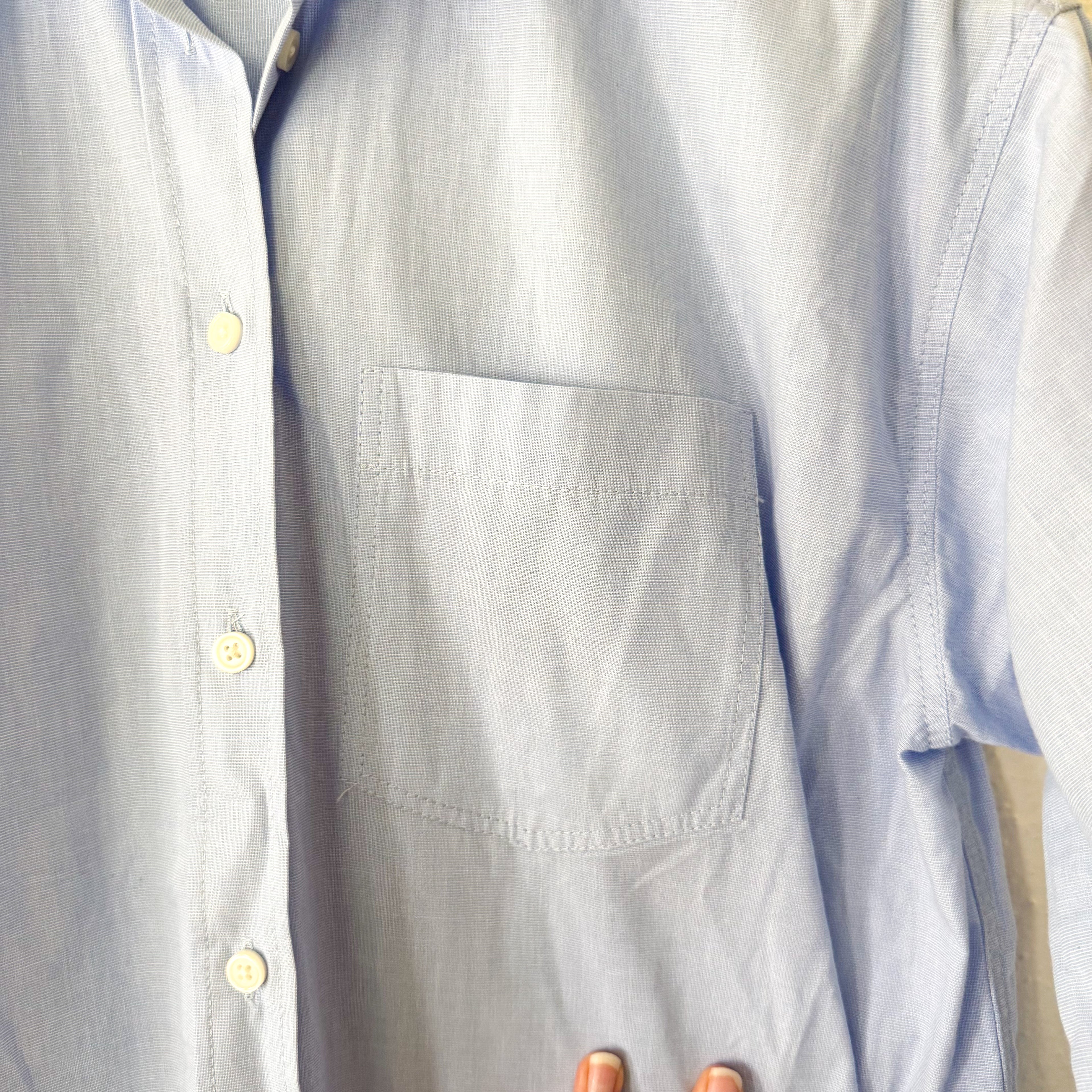 J.Crew Étienne Petite Oversized Button Down Shirt in Blue Oxford | XXSP