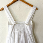 J.Crew White Squareneck 100% Linen Midi Dress | 0
