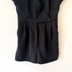 Silence & Noise Black Studded Short Sleeve Romper | S