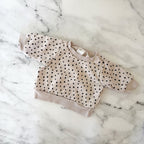 H&M Cream Black Dot Sweatshirt + Sweatshorts Matching Set | Premie