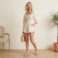 Sea New York Willa Smocked Puff Sleeve Romper in White | 00