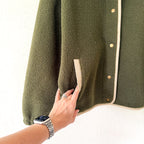 Barbour Violette Fleece Jacket in Olive Green | 8