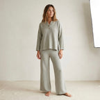 Free People Beach Sage Open Weave Cropped Henley Sweater | XS