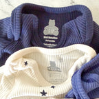 Baby Gap First Favorites Blue Cream Black Textured Short Sleeve Bodysuits Bundle x4 | sz 0-3m
