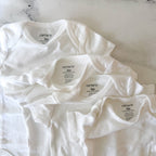 Carter's White Basics Short Sleeve Bodysuit Bundle x4 | 0-3m
