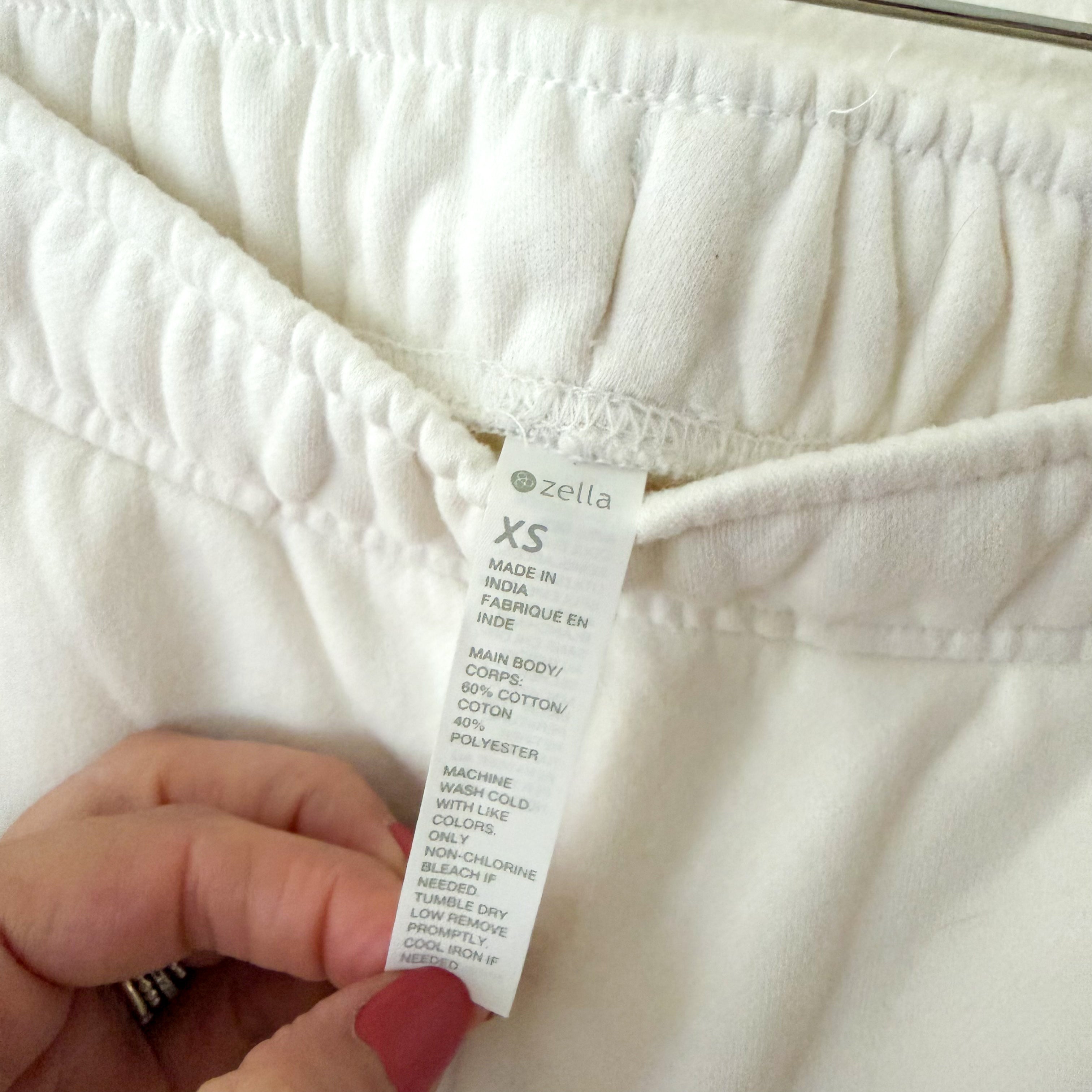 Zella Cream Wide Leg Drawstring Sweatpants | XS