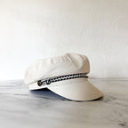 Brixton Ashland Vega Fiddler Fisherman Cap in Ivory Corduroy | XS