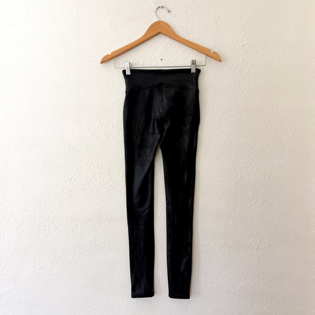 Spanx Black Faux Leather Leggings | XS