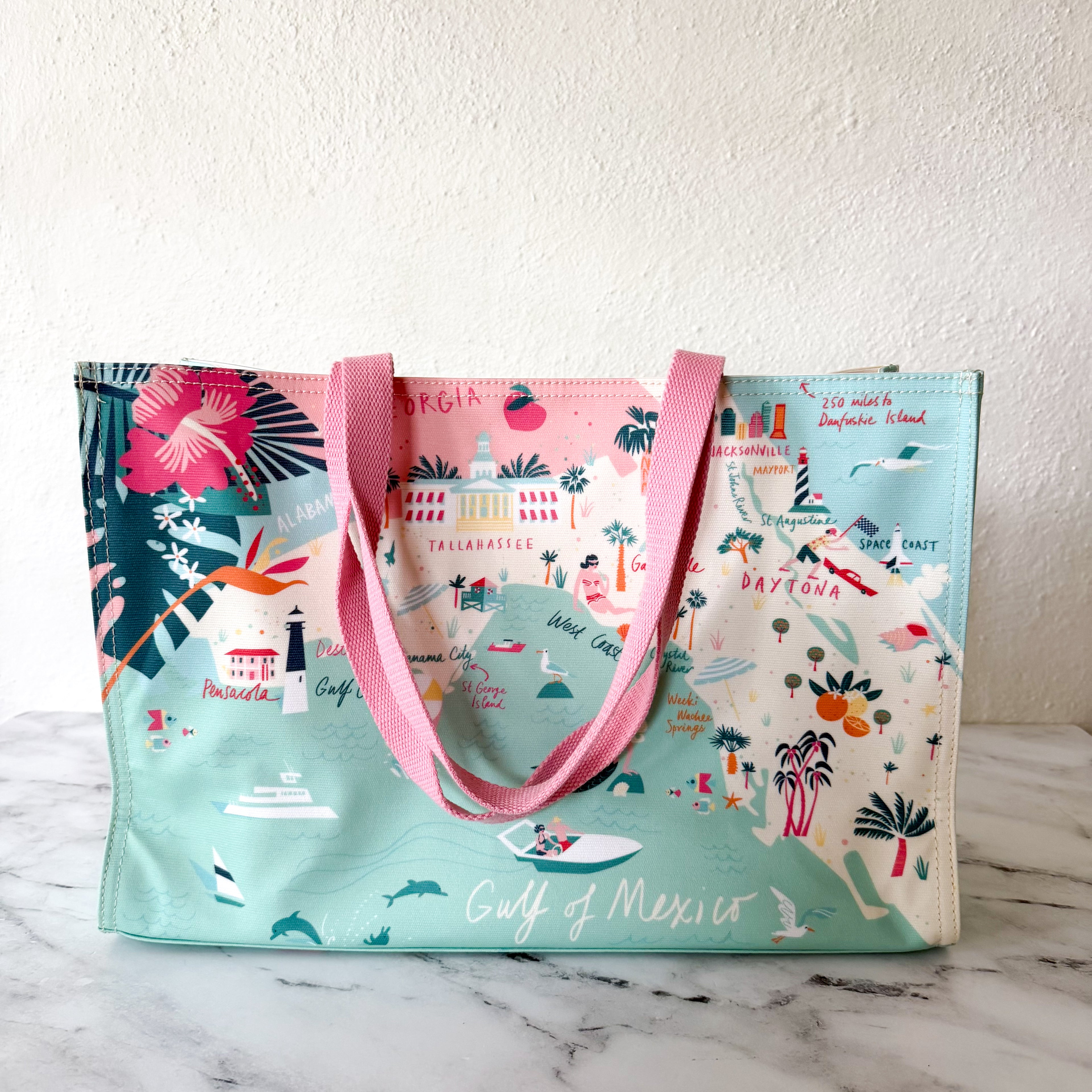 Spartina 449 Greetings From Florida Market Tote Bag