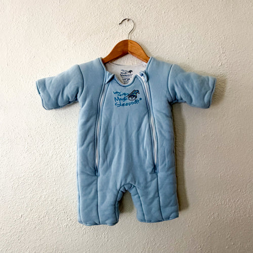 Baby Merlin Light Blue Cotton Magic Sleepsuit Infant Sleep Bag | 6-9m