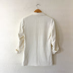 H&M Open Front Crepe Blazer in Cream | 0