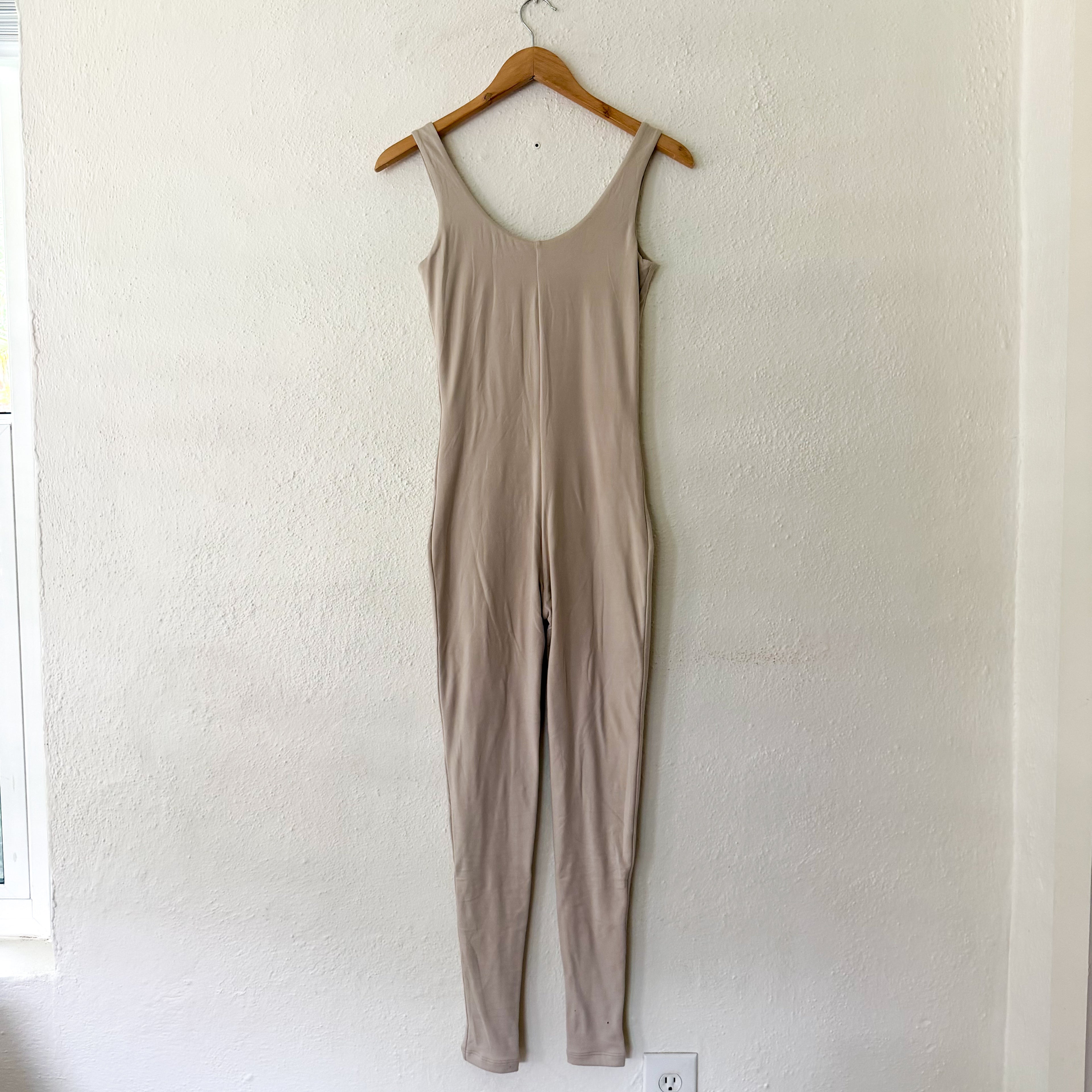 Bumpsuit The Lucy Maternity Unitard Jumpsuit in Oat | XS