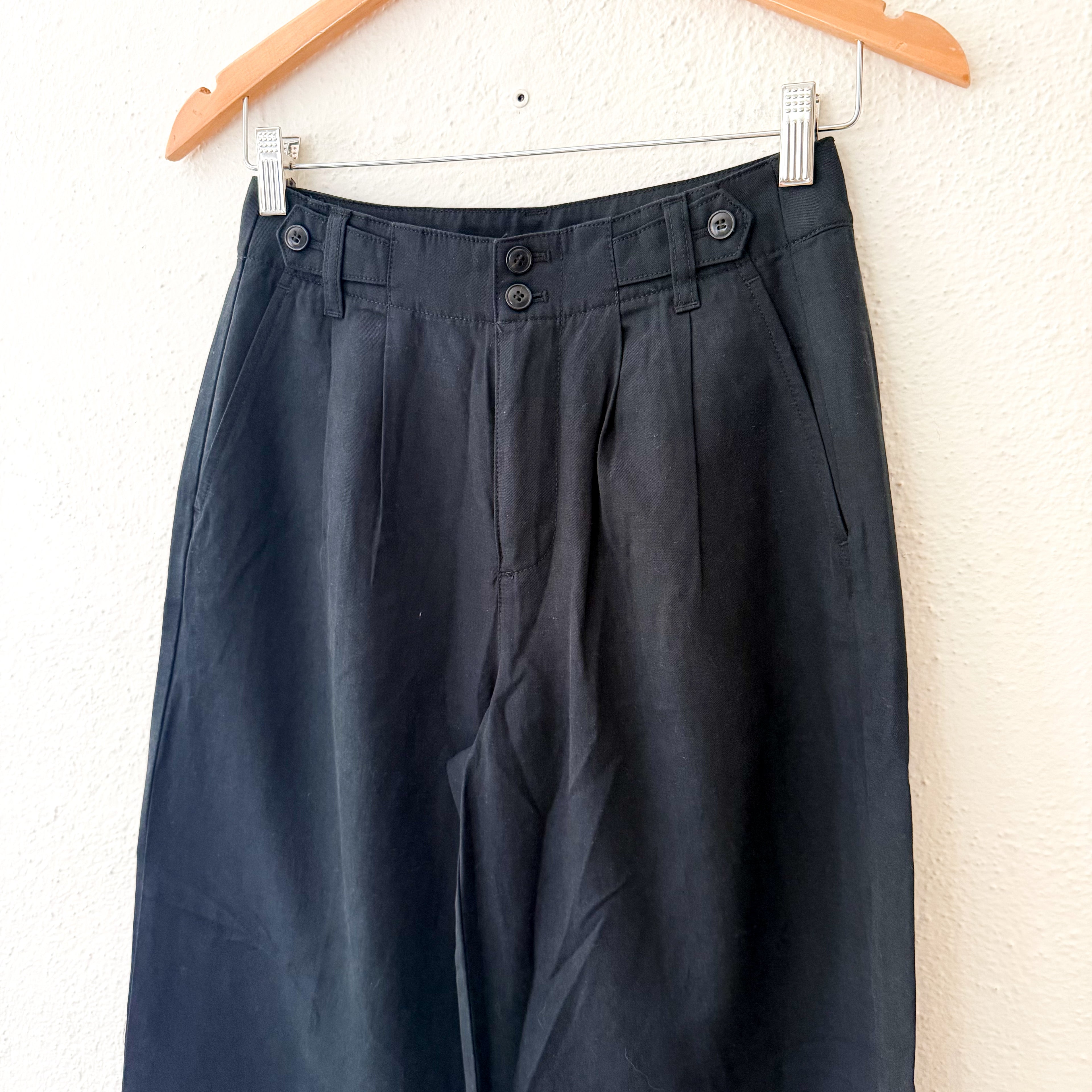 Madewell The Petite Harlow Wide-Leg Pant in Deep Indigo Navy | 0P