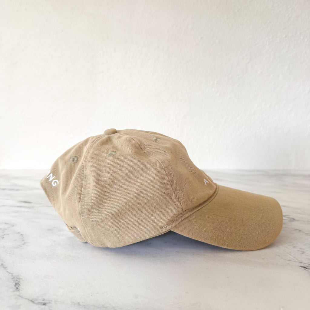 Anine Bing Sport Embroidered Logo Jeremy Cotton Baseball Cap | Khaki