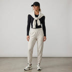 Zella Ultra Soft High Waist Joggers in Beige Ivory Heather | XS